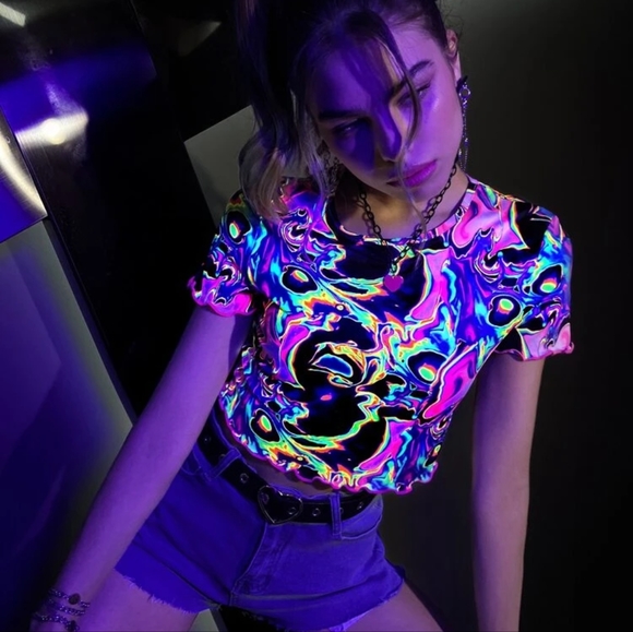 Reflective Marble Print Lettuce - Picture 3 of 6